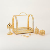 Openwork Incense Burner Set Decorative Incense Holder Set with Tray Versatile Multifunction for Living Room