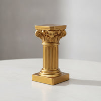Roman Column Pedestal Ornate Miniature Column Riser Fluted Pillar for Jewelers, Photo Arrangement