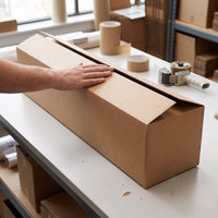 Long Rectangular Kraft Paper Gift Box for Storage and Packaging