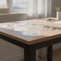 8 Pieces Circular Transparent Round Acrylic Sheets Flat Clear Acrylic Circles Lightweight Base Scratch-Resistant for Bakers, Engraving, Cake Decoration