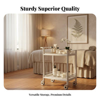 Beauty Salon Service Cart Locking Wheels Beauty Salon Trolley Sturdy Material Instrument Storage Trolley for Beauticians, Oral Health Facility