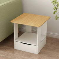 Modern Design 2-Drawer Nightstand Minimalist and design Bedside Table Space Saving Bedroom Storage Sturdy Construction for Apartment Dwellers, Students, Residents, Small areas, Dorm Room, Office