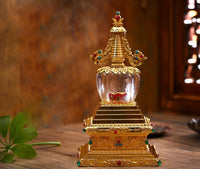 Alloy Crystal Relic Stupa for Buddhist Use