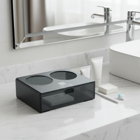 Hotel Bathroom Amenity Organizer Tray for Toiletries, Toothbrushes, Remote Controls, and Tissues