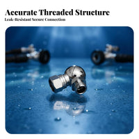 Machined Brass Second Stage Regulator Adapter Chrome Plated Second Stage Angled Adapter Resistant 360 Degree Regulator Swivel Long-Lasting for Sidemount Divers, Underwater Explorers