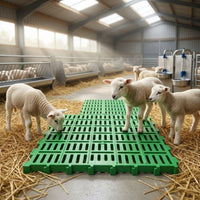 Easy to Clean Sheep Slatted Floor Reinforced Structure Plastic Goat Flooring Panel Anti-Slip Surface Interlocking Livestock Floor Tile for Farmers