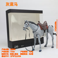 Articulated Horse Model with Rider, 490, for Painting and Teaching, Plastic