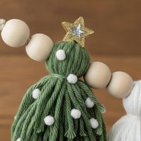Tassel Garland Festive Banner with Wood Beads Wooden for Photo Backdrop, Nursery