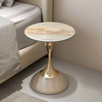 Pedestal Side Table Modern Pedestal Side Table Minimalist Furniture for Living Room, Bedroom, Reading Corner