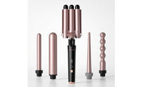 Two Voltage Curling Iron with Interchangeable Barrels Adjustable Temperature Interchangeable Curling Wand Set Professional Multifunctional Hair Styler Heat-Resistant for Women, Home, Travel, Salon