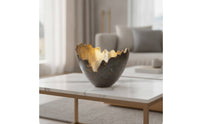 Decorative Bowl Sculptural Tabletop Vessel Modern-Industrial Art Bowl for Living Room