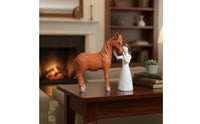 Heartwarming Design Girl Embracing Horse Figurine Great Gift Idea Girl and Horse Statue Keepsake Resin Equestrian Figurine Hand-Painted for Equestrians, Girls
