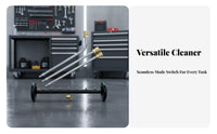 Adjustable Angle Two-in-One Use Chassis and Surface Cleaner Pivoting Coupler Two-in-One-Function Undercarriage Cleaner Stainless Steel & Brass Underbody Car Wash Broom 4000 PSI for Truck Owners, Garage Floor, Driveway, Patio
