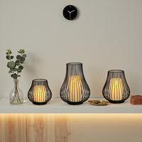 European Iron Art Candle Holder Set of 3 for Living Room Table Romantic Decor