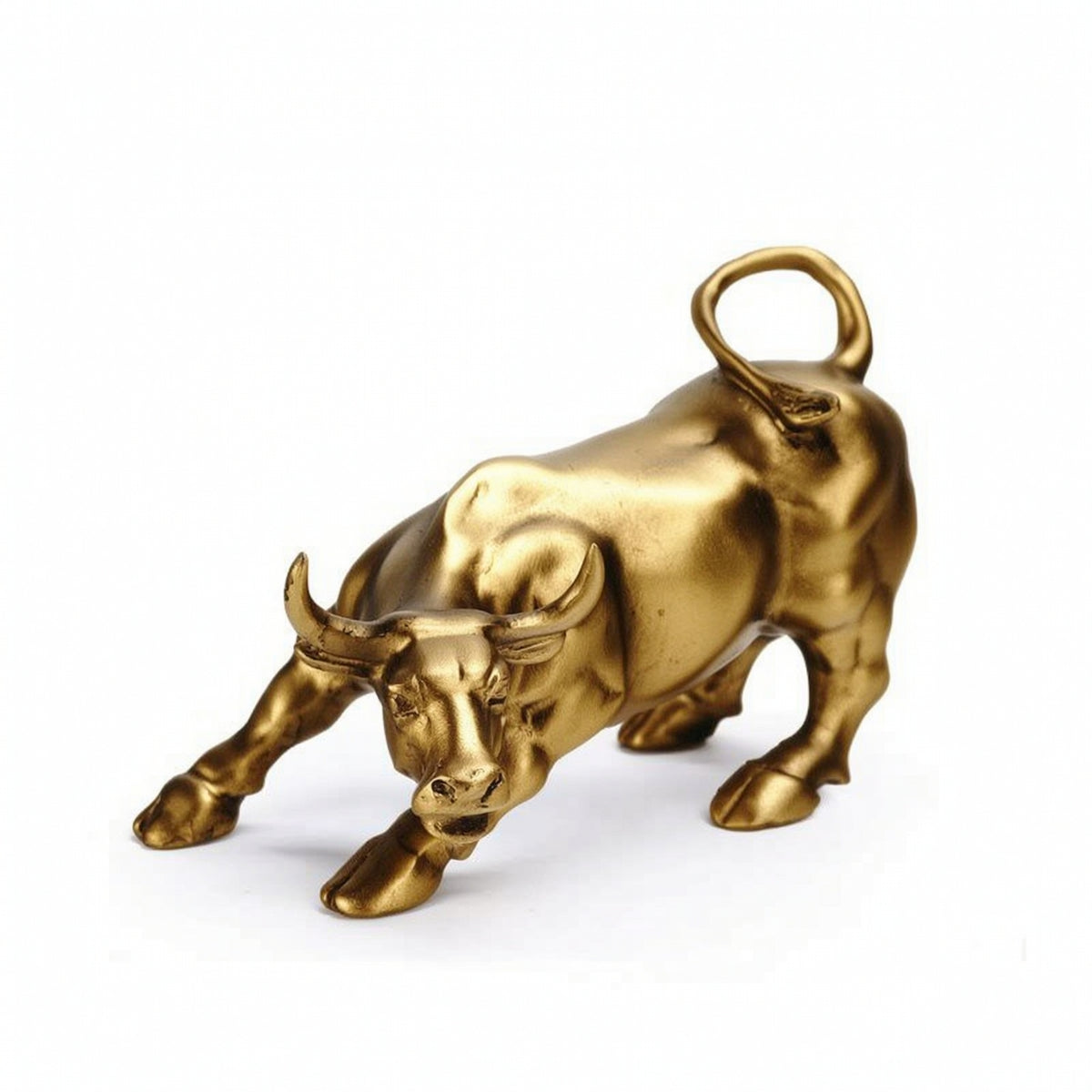 Bull Figurine Carved Bull Statue Modern for Executives, Bookshelf