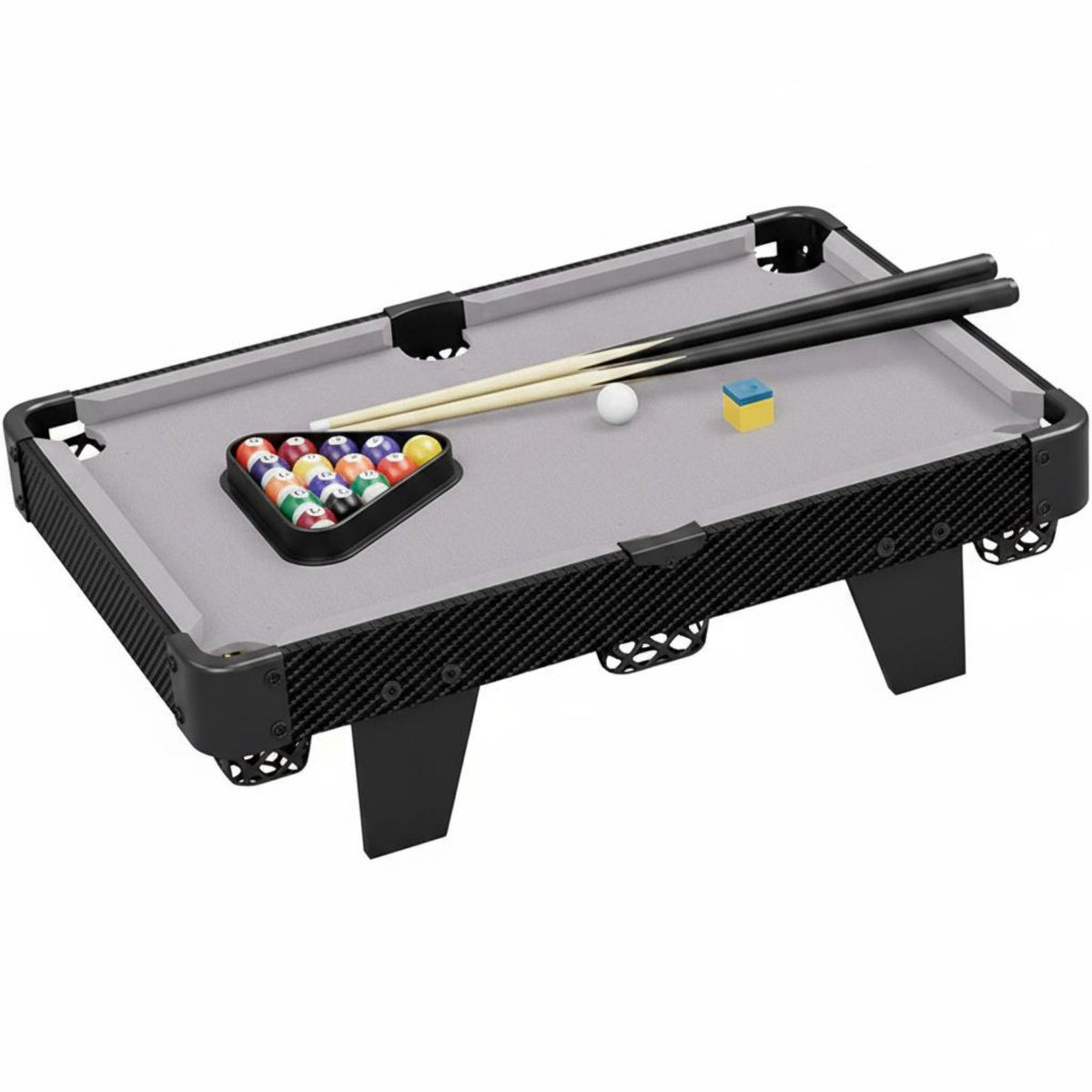 Pool Table Firm and Sturdy Kids Pool Table Toy Quick Setup Tabletop Billiards Set for Family, Home