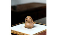 Nourishable Zisha Dog Tea Pet Cute Design Handmade Clay Dog Ornament Shocked Puppy Statue for Collectors, Home Decor, Office Desk