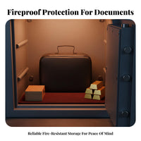 Fireproof Document Bag High Temperature Resistant Zippered Storage Case Large Capacity Portable Document for Trip Ers, Adults, Travel, Home, Car