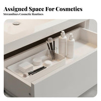 adaptable configurable Storage container Customizable Layout Clear Stackable Organizer Set Space-Saving Desk Container Large Capacity for Makeup Users, Office Workers, Cacontaineret, Bathroom Vanity, chest of drawers Top, Craft Room