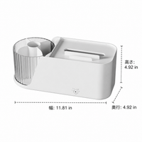 Rotating Tissue Case, Pen Holder, Desktop Multi-functional Storage, 360-Degree Rotating Accessory Case, Resin-made, Stylish