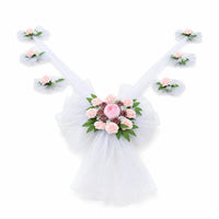 Layered Design Wedding Car Decoration Kit Artificial Flowers Bridal Car Decor Set Floral Hood Decoration Kit