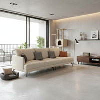 Modern Minimalist Sofa Removable and Washable Cover Small Apartment Sofa Scratch-Resistant 3 Seater Textile Couch for Cat Owners