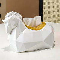 Chinese Chic Horse Shaped Tissue Box Prosperity Symbol Astrological Horse Desktop Ornament Twofold-Use for Living Room, Office