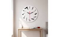 Barber Wall Clock Decorative Wall Clock with Silent Movement Round for Barbers
