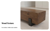 Backless Wooden Seat hardwood Wood unrefined-edge border Slab Bench Multi-Functional Indoor Furnishing for Homeowners, Business Owners, Living Room, Hallway, Bedroom