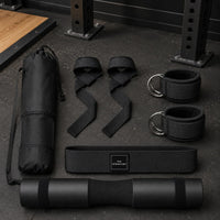 Stitched Barbell Shoulder Pad Encircling Foam Barbell Pad Textured Squat Bar Cushion Storage Bag