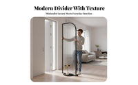 Drillno-Drill Installation Drilllessstanding Fluted Glass Panel Modern Design Room Divider Translucent Panels Partition Screen Privacy-Enhancing for Apartment Dwellers, Interior Designers, Office Workers, Entryway, expansivePlan Areas, Bedroom, Events