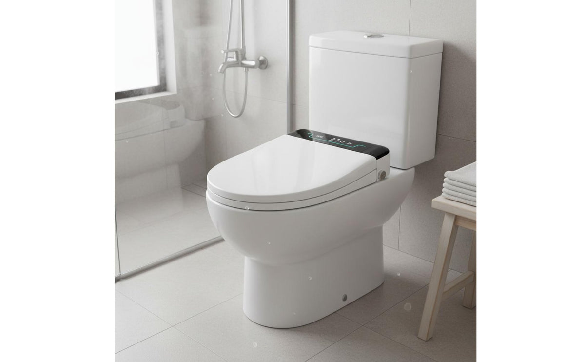 Temperature Control Smart Toilet Seat Sterilization Heated Toilet Seat Winter Warm Comfort Bathroom Fixture Self-Cleaning Nozzle