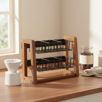 Tea Pouch Organizer Two Layer Coffee Corner Pod Organizer Space Saving Tea Pouch Holder for Office
