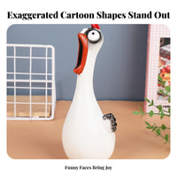Indoor Outdoor Use Screaming Chicken Statue Creative Design Funny Chicken Statue Weather Resistant for Garden, Desktop, Bookshelf
