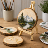Handmade DIY Round Pine Wood Slices for Crafts and Painting