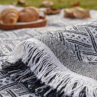 Picnic Blanket and Garden Rug for Outdoor Activities, Extra Large 180x380cm Waterproof Polyester Blend, Plaid Beach Mat and Camping Rug