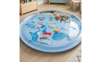 Underwater World Water Play Mat Raised Edge Inflatable Water Mat Round Children's Toy PVC for Babies