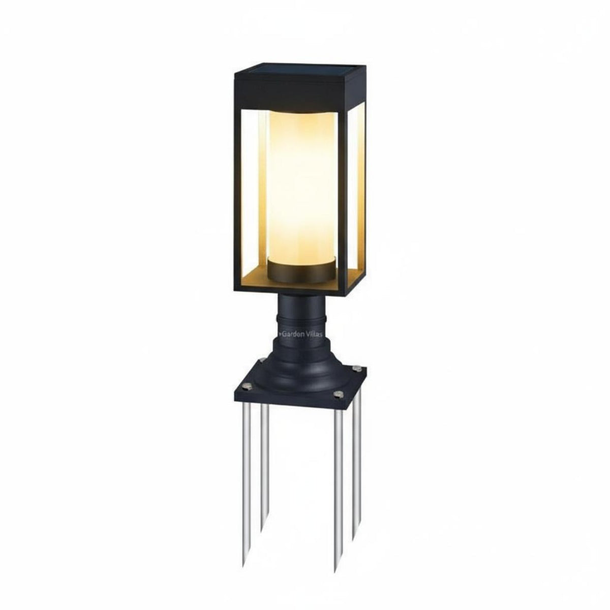 Weatherproof Waterproof Garden Post Lamp Rustproof Modern Pathway Light Aluminum Body for Courtyard, Driveway