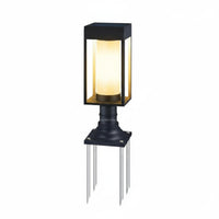 Weatherproof Waterproof Garden Post Lamp Rustproof Modern Pathway Light Aluminum Body for Courtyard, Driveway