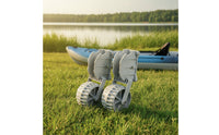 Tug Wheel Assembly Foldable Boat Wheel with Retractable Bracket Compact for Boaters, Anglers