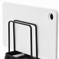 Metal Cutting Board Rack, Hygienic Board Storage for 3 Boards, Vertical Storage for Easy Kitchen Access, Minimalist Countertop Drainer