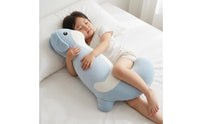 White Belly Long Dog Soft Pillow Floppy Ear Dog Sleeping Pillow Curved Tail Soft Toy Cuddly for Children