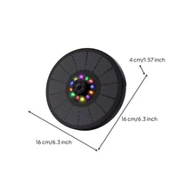 Pond Pump Cordless Solar Fountain with LED Lights for Birdbath