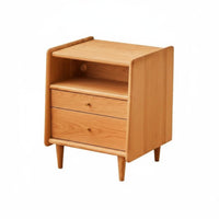Japanese design Nightstand with Drawer and Shelf Minimalist Design Single-Drawer Nightstand space-saving Size Bedside Table Rounded Corners for Apartment Dwellers, Homeowners, Students, Small Spaces, Guest Room, Office