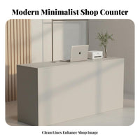 Modern Front Desk Easy to Clean Retail Store Ier Counter Sturdy and Sturdy Salon Reception Desk for Small Business Ownersiers, Lobby, Hotel