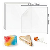 400 Pieces Clear Transparent Film Sheet Smooth Finish Square Transparent Film Sheet Lightweight Packaging Material
