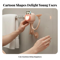 Creative Gift Suction Cup Desk Light Single-Press Switch Flexible Stick Figure Lamp for Deactivate Ice Workers, Students, Bedroom