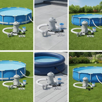 Pool Strainer Pump with Hoses and Adaptors Electric Pool Pump with Strainer Universal Compatibility