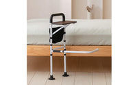 Bed Assist Rail with Tray Height Adjustable Bed Assist Rail with Storage Pocket Bedside Grab Bar Stabilizing Stable for Elderly