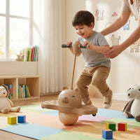 Capybara Jumping Ball Wear-Resistant Jumping Ball Exercise Toy Handle Rebound Toy Anti-Slip Cushioned
